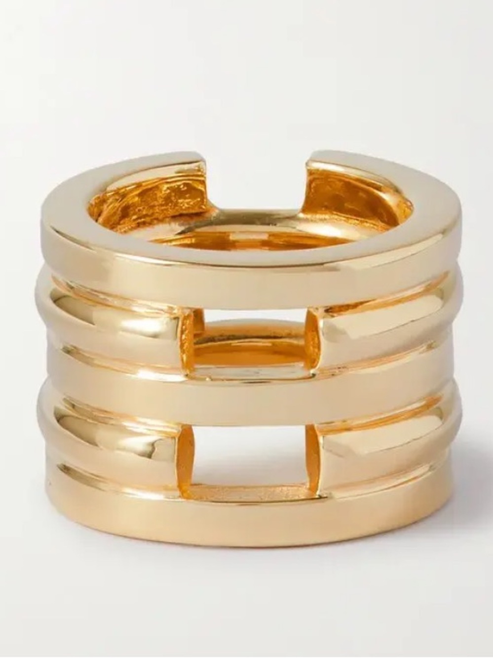 Jennifer Fisher Multi Stack Ring Size 10 Gold Plated